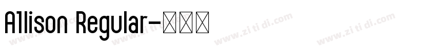 A1lison Regular字体转换 A1lison Regular字体转换